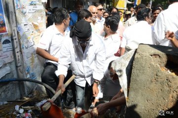 Telugu Film Industry Participate Swachh Hyderabad